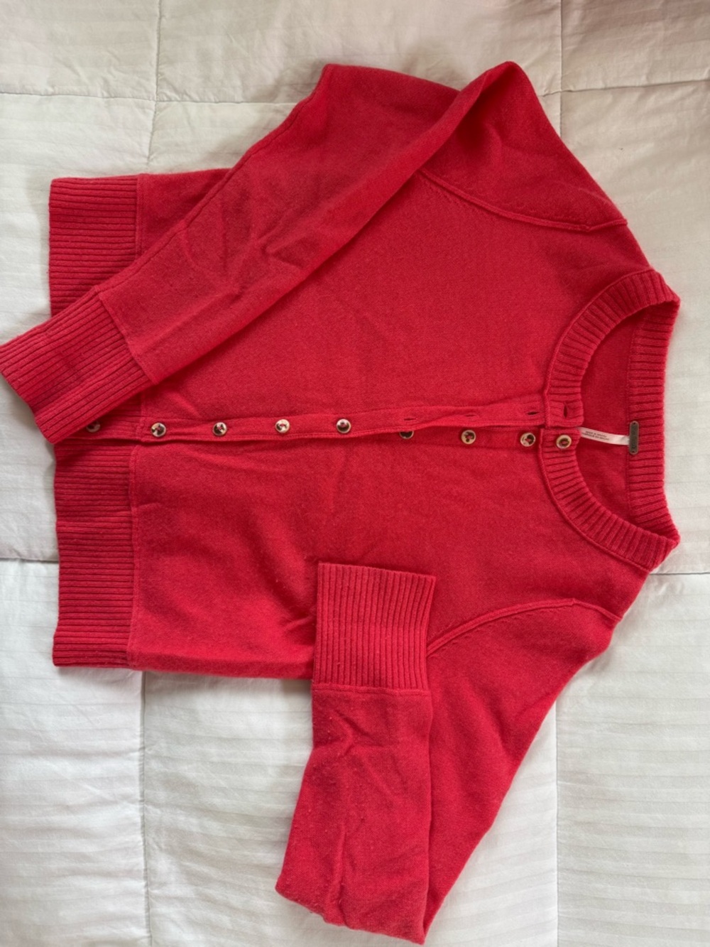 Free People Red Button-Up Women's Cardigan